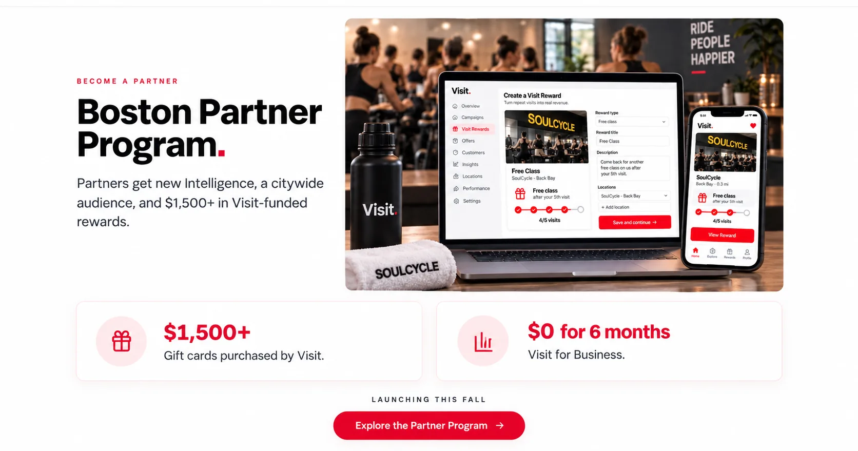 Boston Partner Program with Visit-funded rewards and business tools